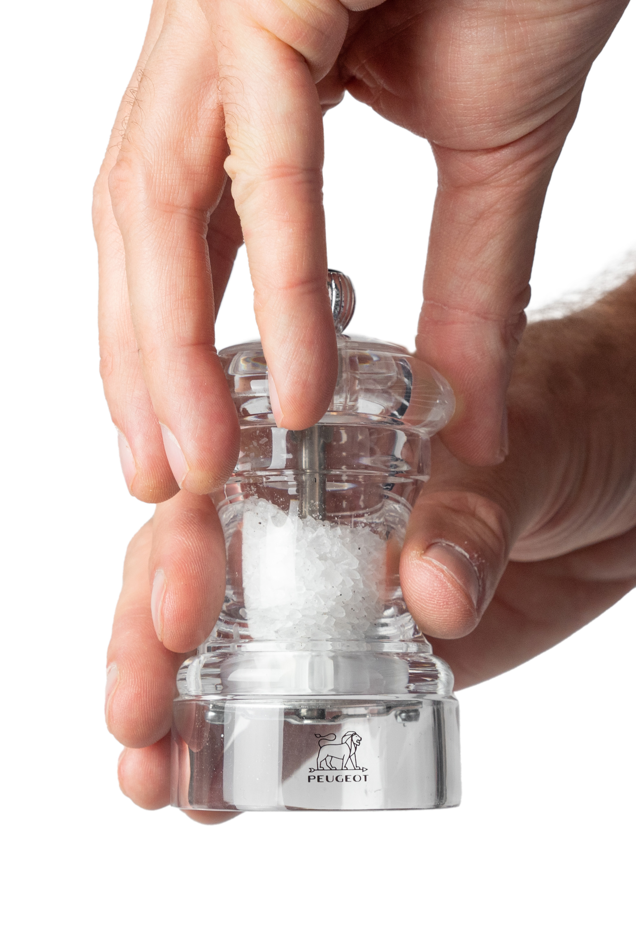 Peugeot : Bistro Duo  - Pfeffer- und Salzmühle, manuelle Acryl-Mühle, Größe: 10 cm, Farbe: acryl