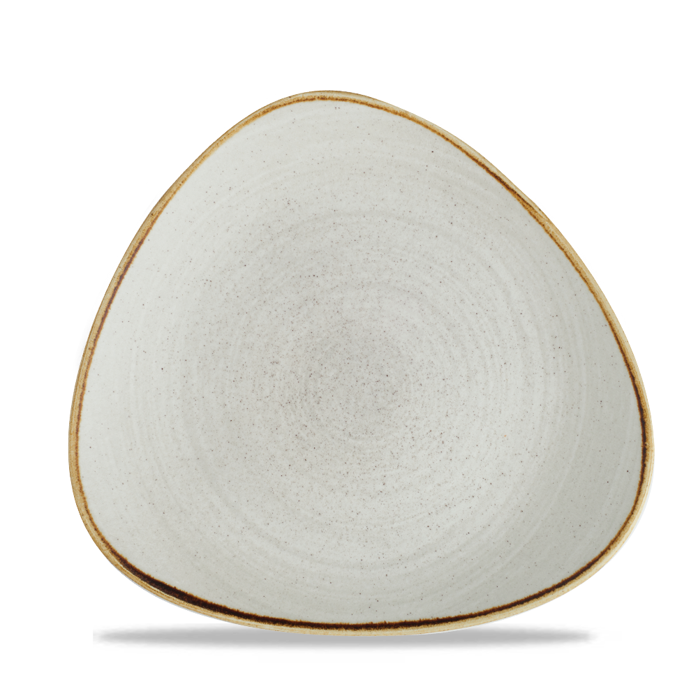 Churchill, Stonecast Raw : Grey Vellum - Teller flach dreieckig, 24,5 cm