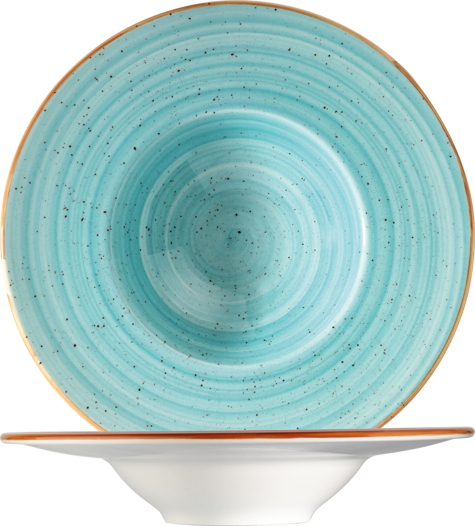 Aura, Aqua : Gourmet Pastateller tief Fahne, 27 cm/ 0,45 ltr.