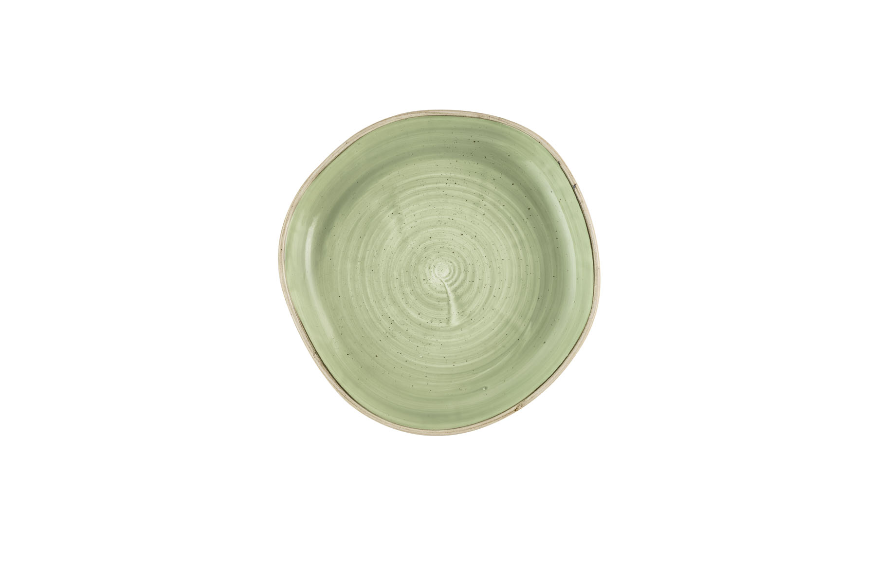 Churchill, Stonecast : Sage Green - Teller tief organisch m. erhöhten Rand, 23 x 4,5 cm
