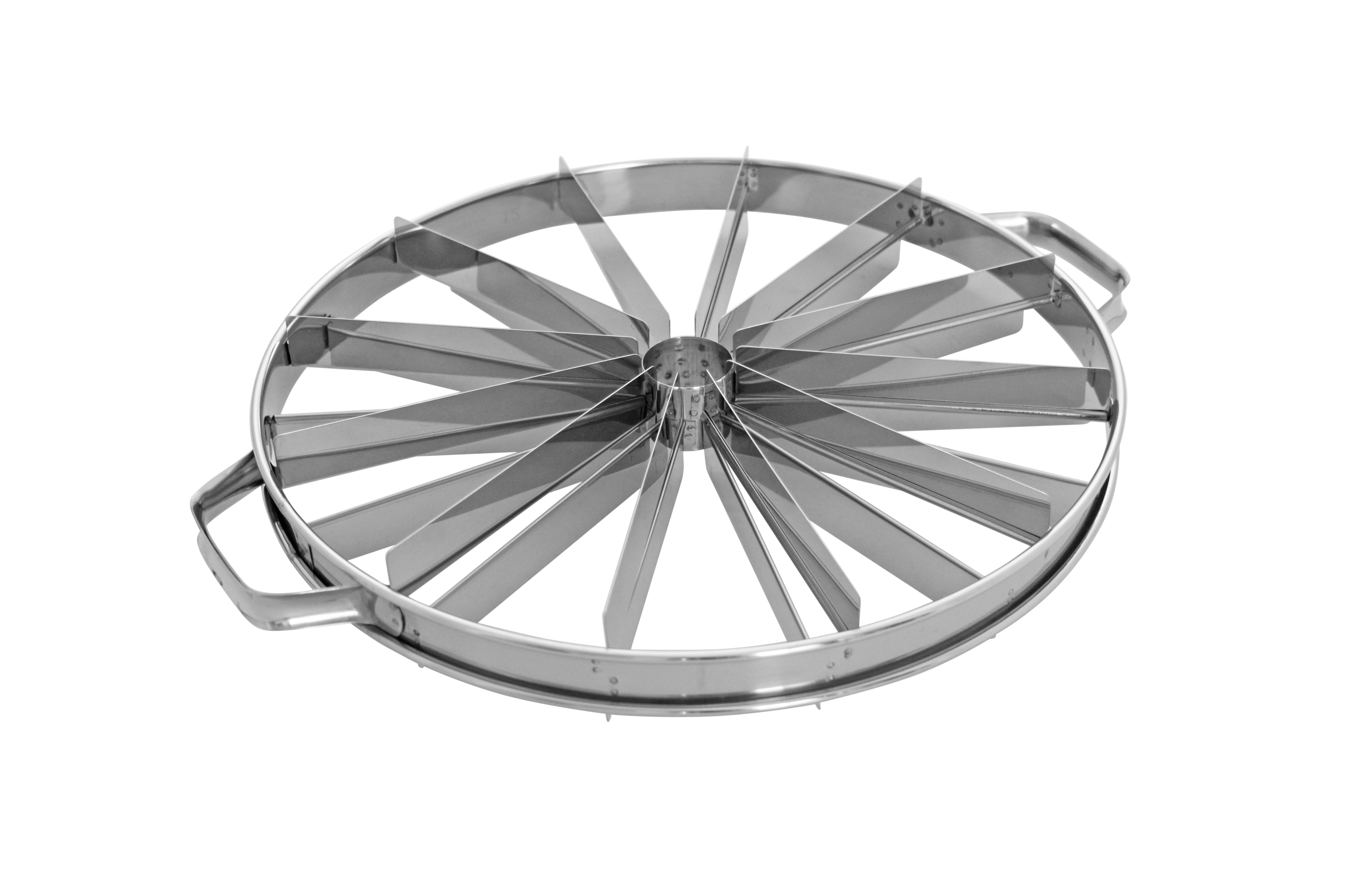 Tortenteiler, 12/14 Teilungen, doppelseitig, Edelstahl, D: 33 cm, H: 5,3 cm