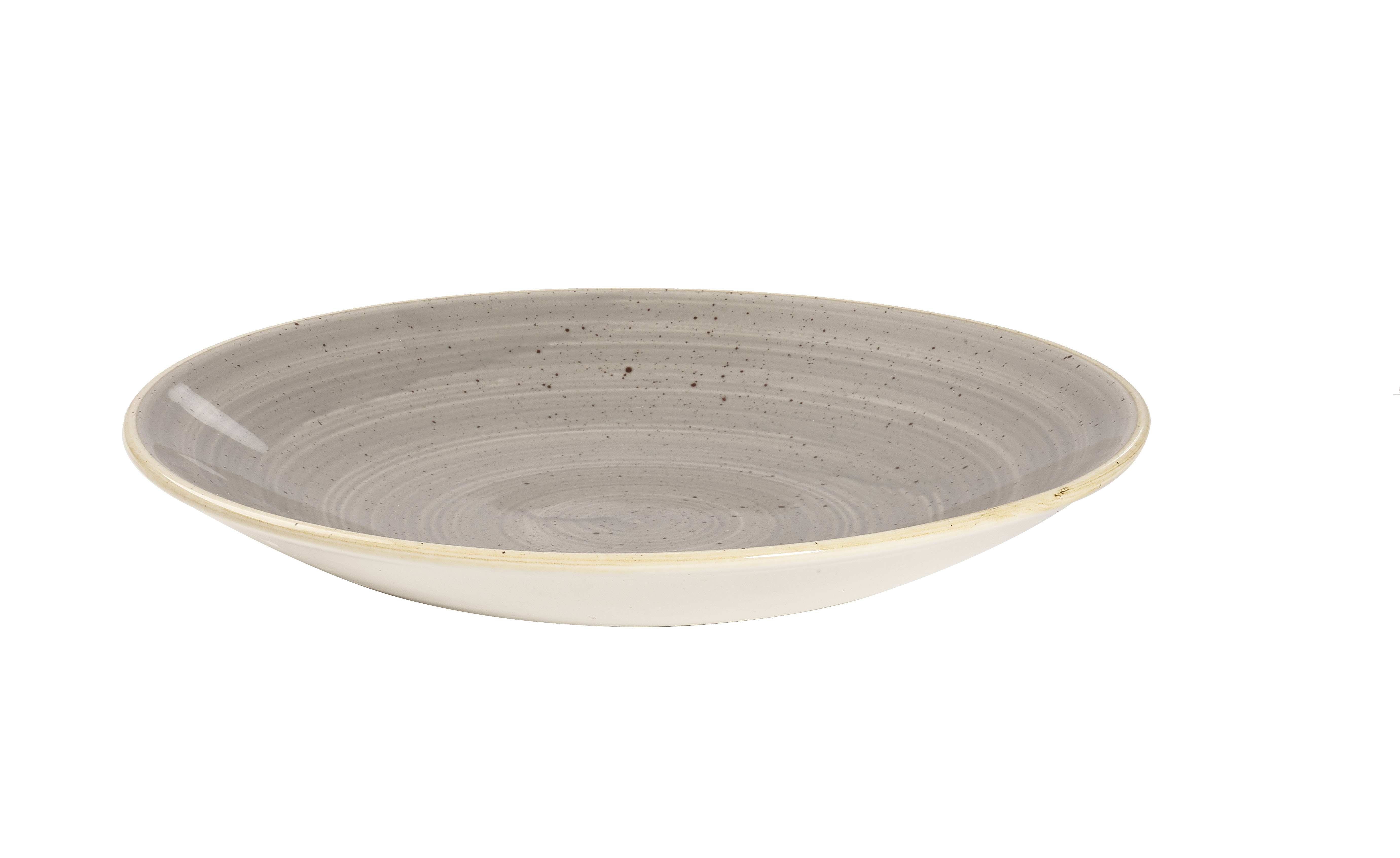 Churchill, Stonecast : Peppercorn Grey - Teller halbtief rund Coup, 22,5 cm