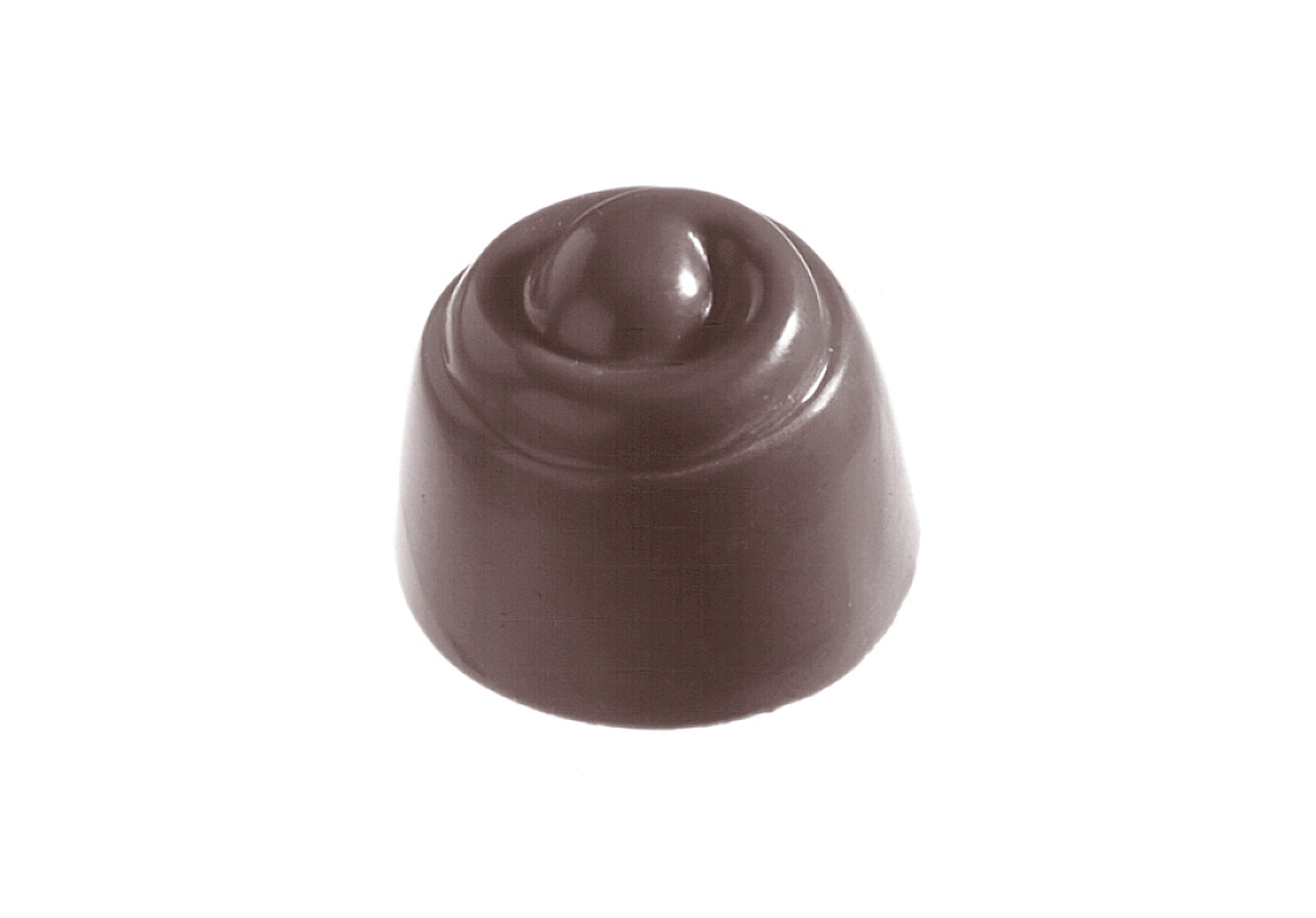 Schokoladen- Form Praline rund, 275 x 135 mm, 3 x 8 Stück D: 31 x 22 mm