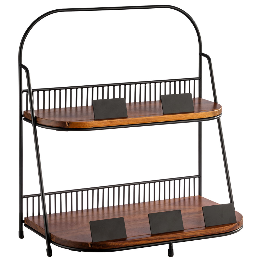 Etagere 2-stufig, schwarz, 35,5 x 21 cm, H: 40 cm
