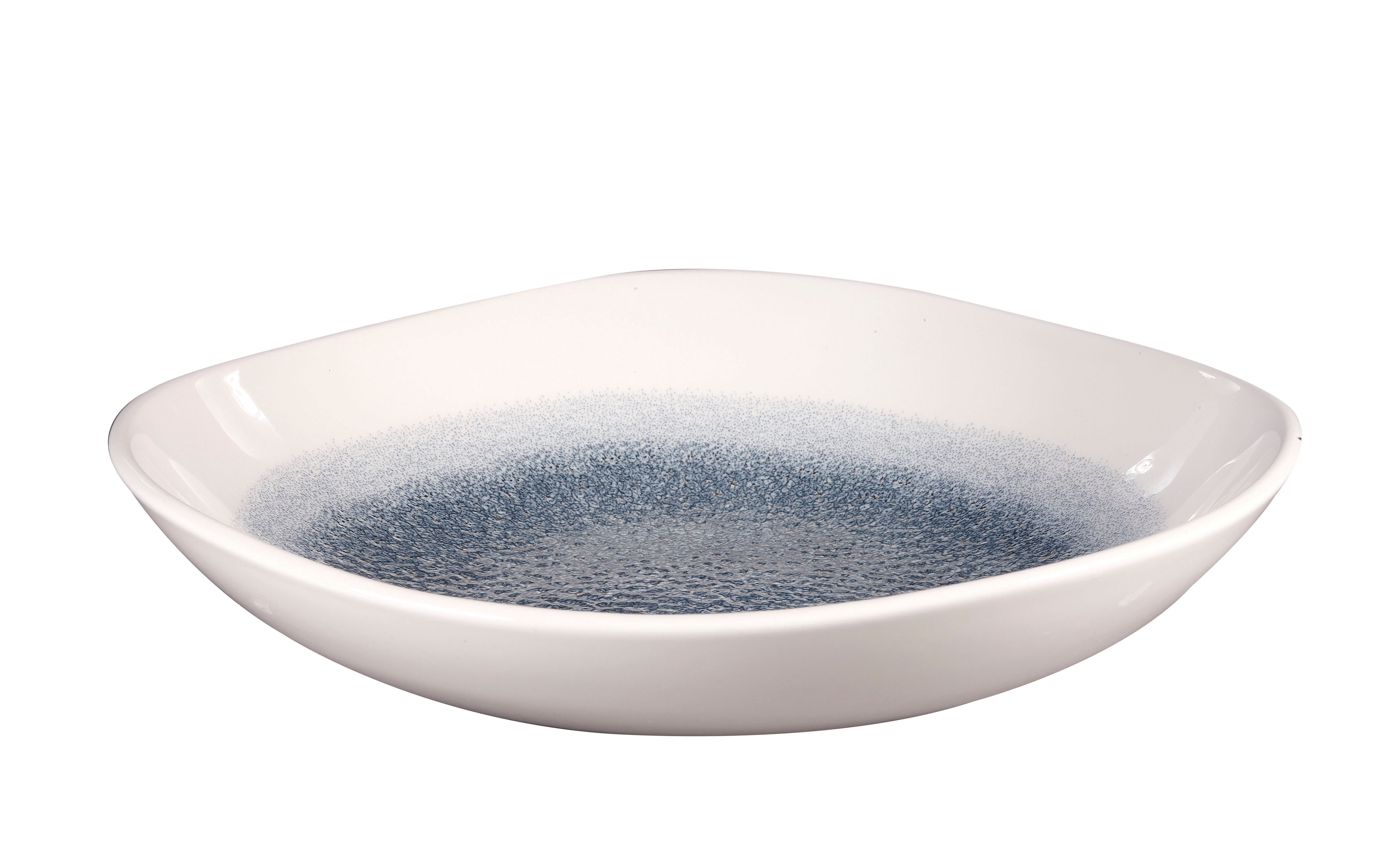 Churchill, Raku : Topaz Blue - Teller tief rund Organisch, 25,3 cm/ 1,1 ltr.