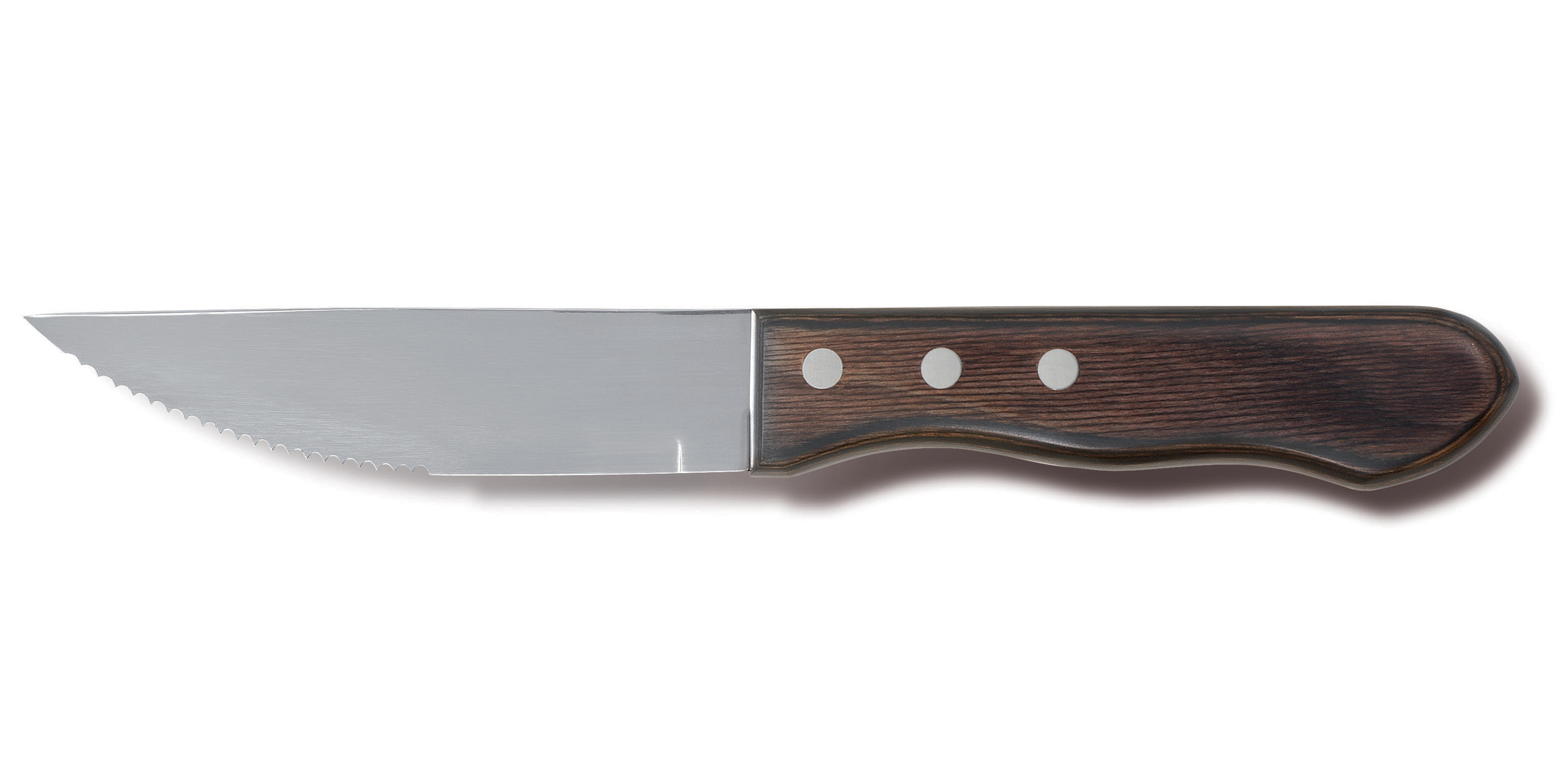 Comas, Churrasco - Steakmesser massiv ChrSt., gezahnte Schneide, Holzgriff, 254 mm