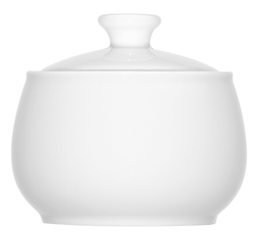 Bauscher, Bonn - Zucker-, Marmeladendose m. Deckel, weiss, uni, 0,24 ltr.