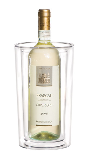 Flaschenkühler PURE D: 13,5 / 10,5 cm, H: 23 cm, SAN, glasklar, doppelwandig