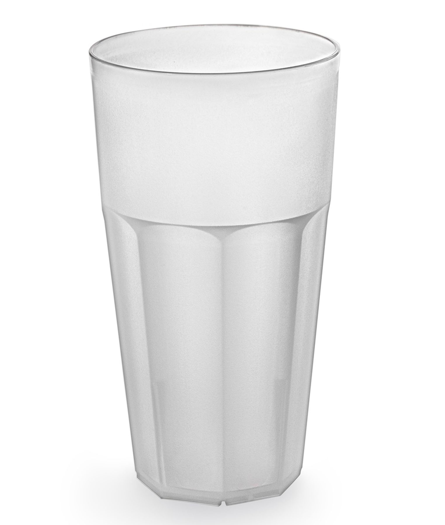 Aku, Mehrweg - Cocktailbecher 400 ml m. F 0.4 ltr. |-|, Polypropylen, D: 7,9 cm, H: 14,5 cm, Fb. Milchig