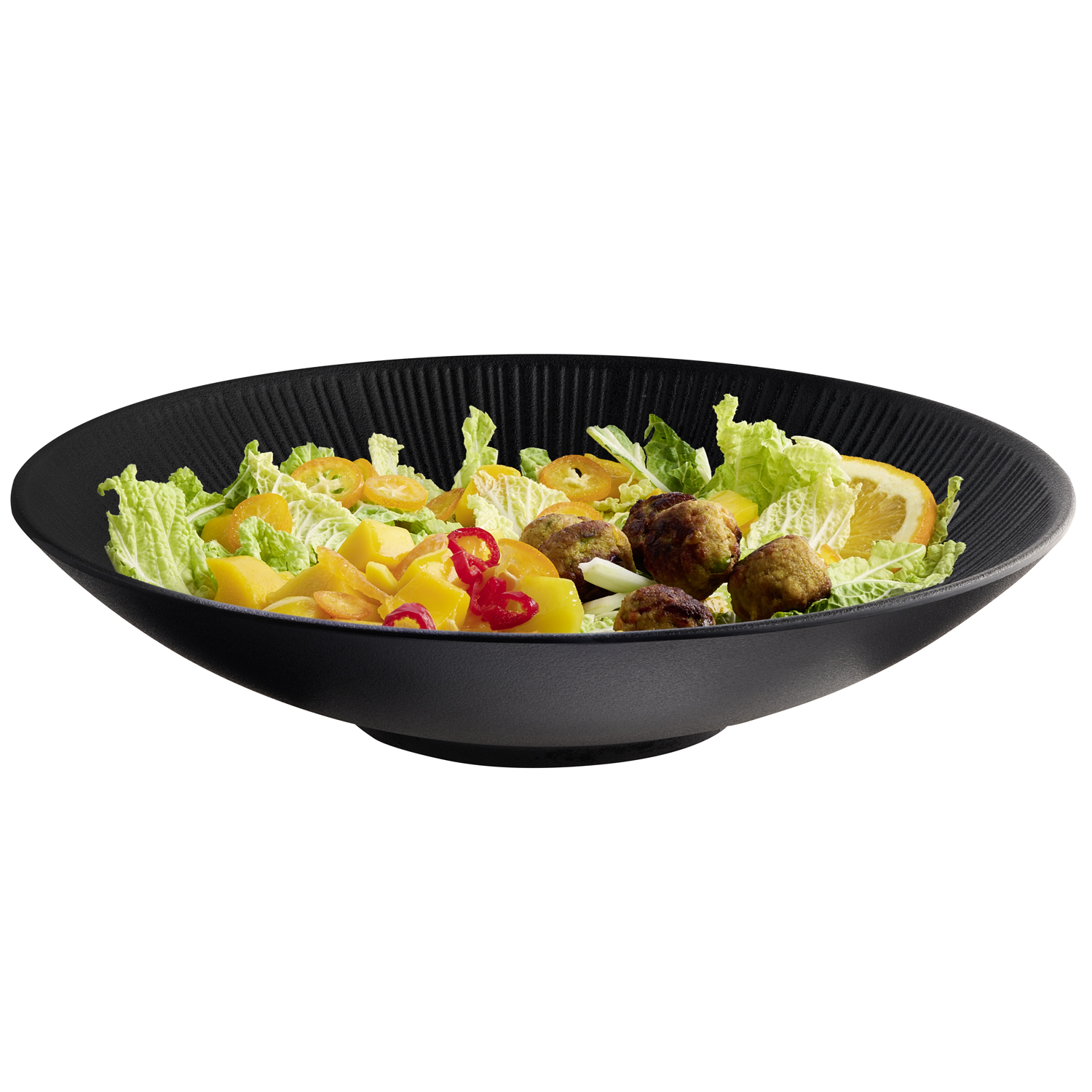 Schale NERO, Melamin, D: 35 cm, H: 8 cm, V: 3,4 ltr.