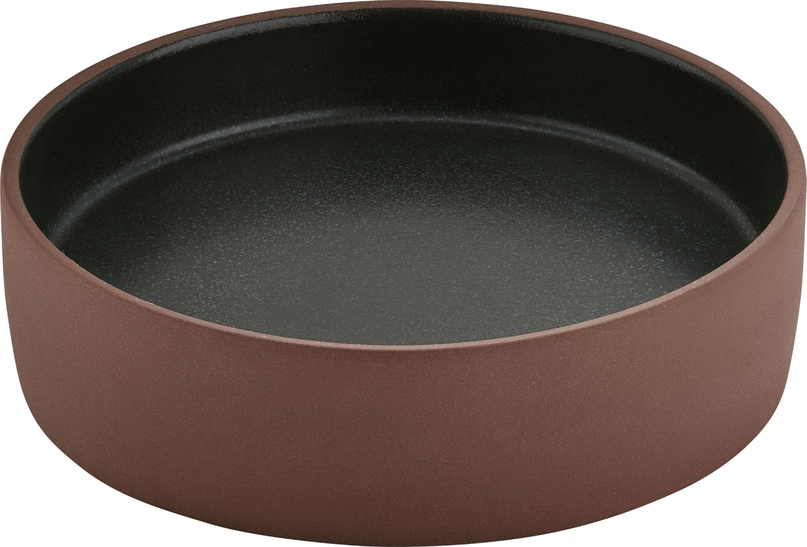 Playground, Steinzeug - 2in1 ARTISAN : Teller braun-schwarz, flach/ tief, 16 x 4,5 cm