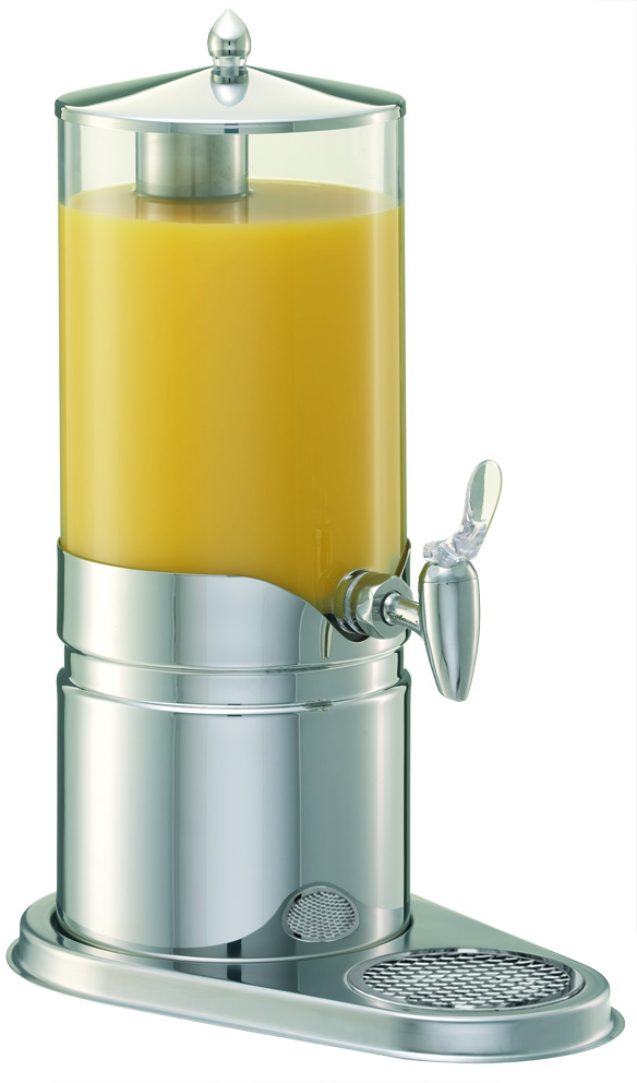 ELEGANCE Saftkanne 5 ltr., Edelstahl, klarer Behälter, L: 370 mm, B: 235 mm, H: 490 mm