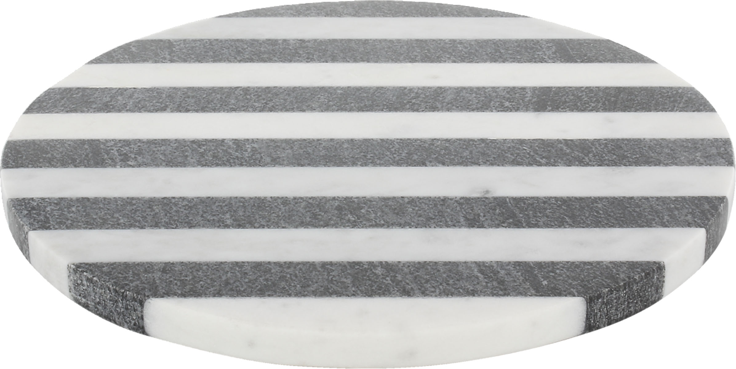 Playground, Stein - SPOTLIGHTS : Teller, Mamor, flach, rund, weiss/schwarz, 22 cm