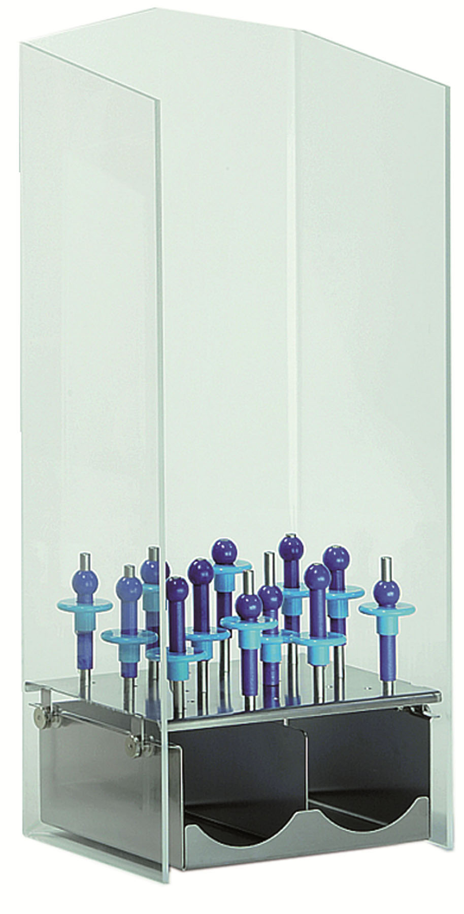 Eishörnchensilo - Modell 212, Plexiglas, EdSt., 12 Hörnchenhalter, LxBxH: 260 x 200 x 600 mm