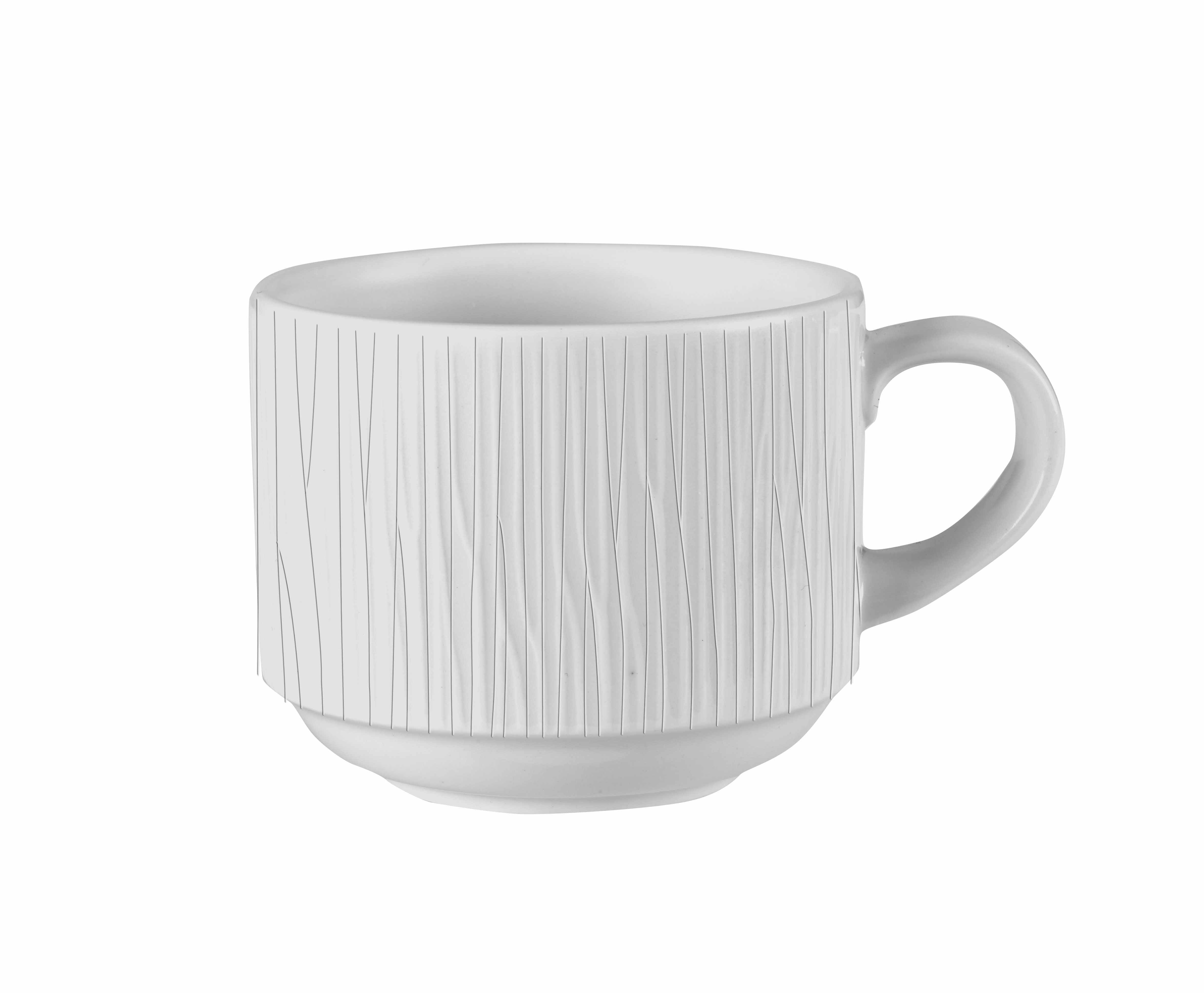 Churchill, Bamboo - Kaffee- Obere stapelbar, uni/ weiss, 0,22 ltr.