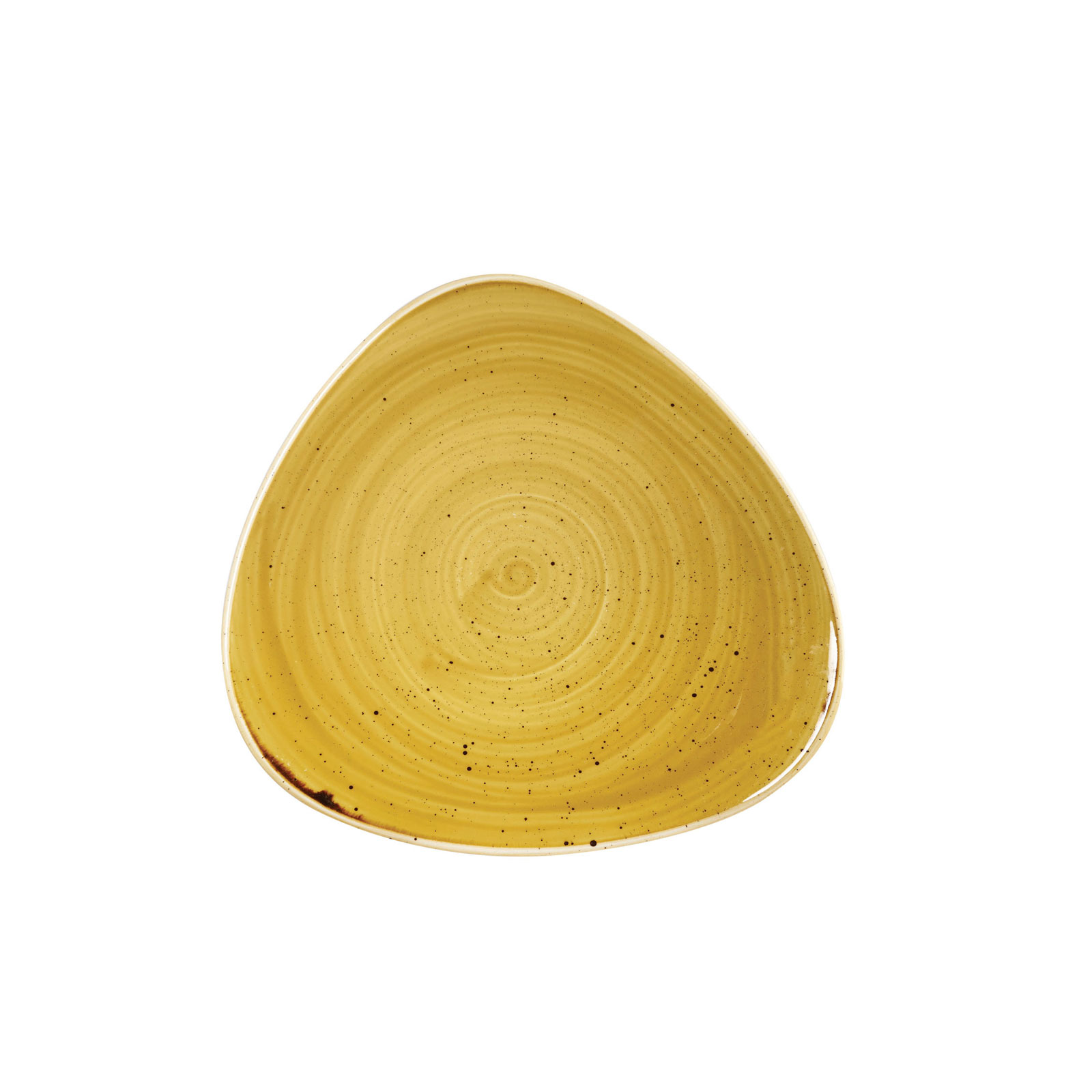 Churchill, Stonecast : Mustard Seed Yellow - Teller flach dreieckig, 19,2 cm