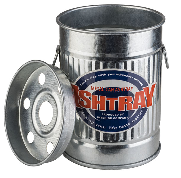 Wind-Aschenbecher SMOKY, Metall verzinkt, D: 8,5 cm, H: 11,5 cm