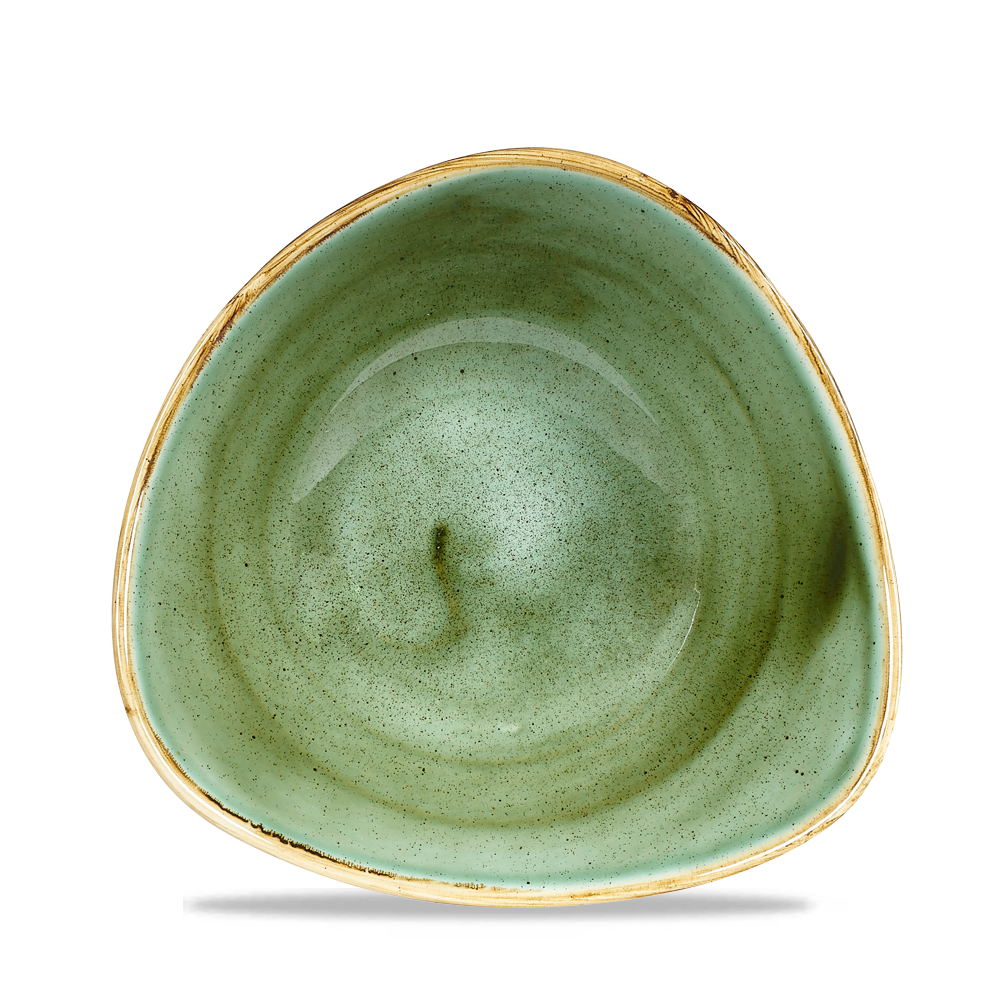 Churchill, Stonecast : Samphire Green - Schale dreieckig, 18,5 cm/ 0,37 ltr.