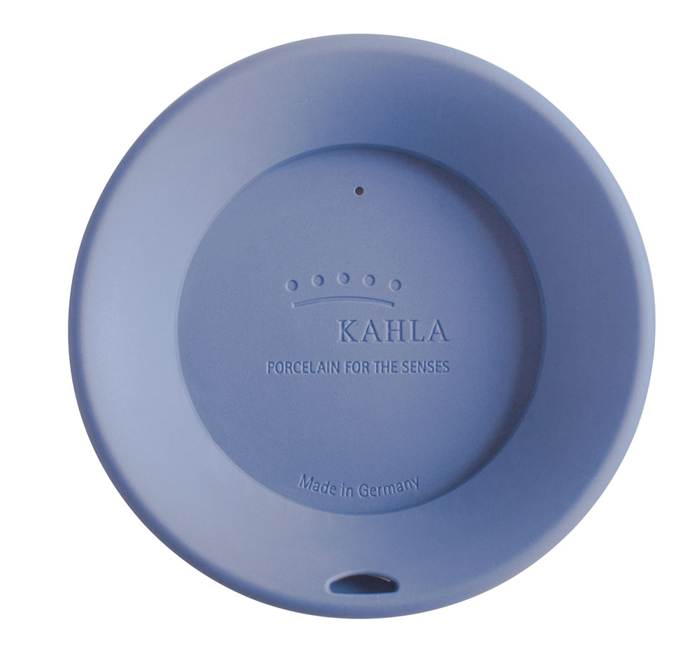 Kahla, Cupit - Becher mit Trinkdeckel 0,35 ltr., Banderole glatt: stormy blue