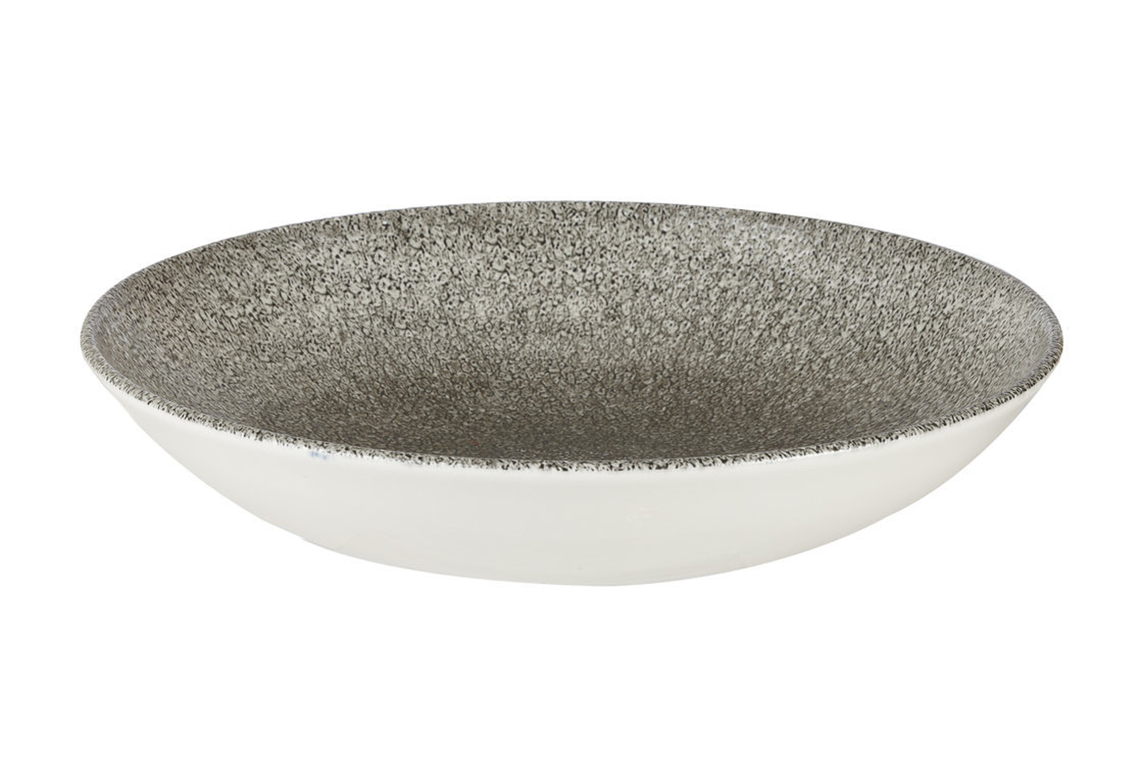 Churchill, Raku : Quartz Black - Teller tief Coup, 24,8 cm/ 1,11 ltr.