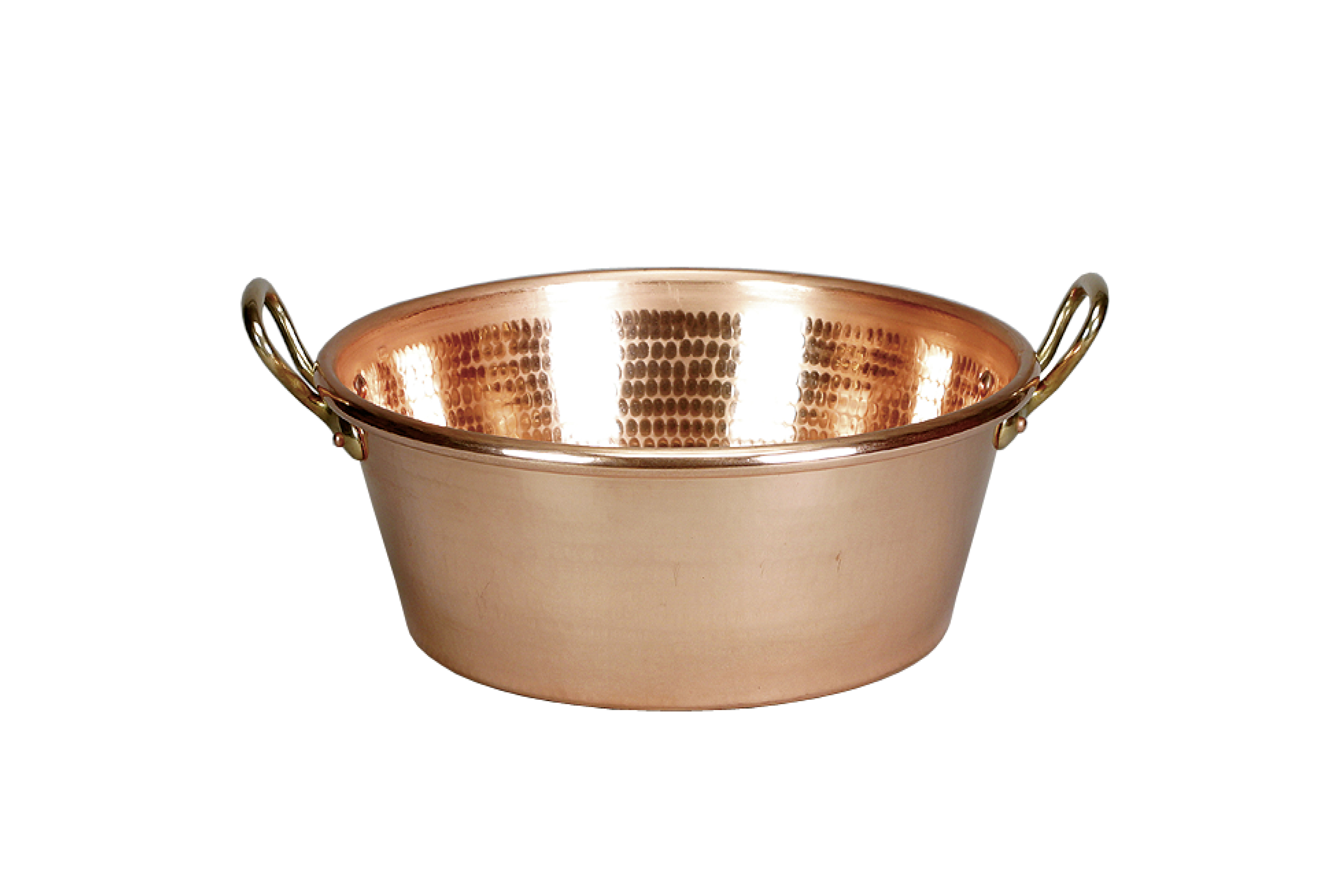 Kupfer-Konfitürenschüsseln, mit Griffen, 360 mm/ 11,0 ltr.