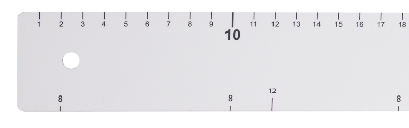 Backlineal, weißer Polystrol, 64 x 5 cm