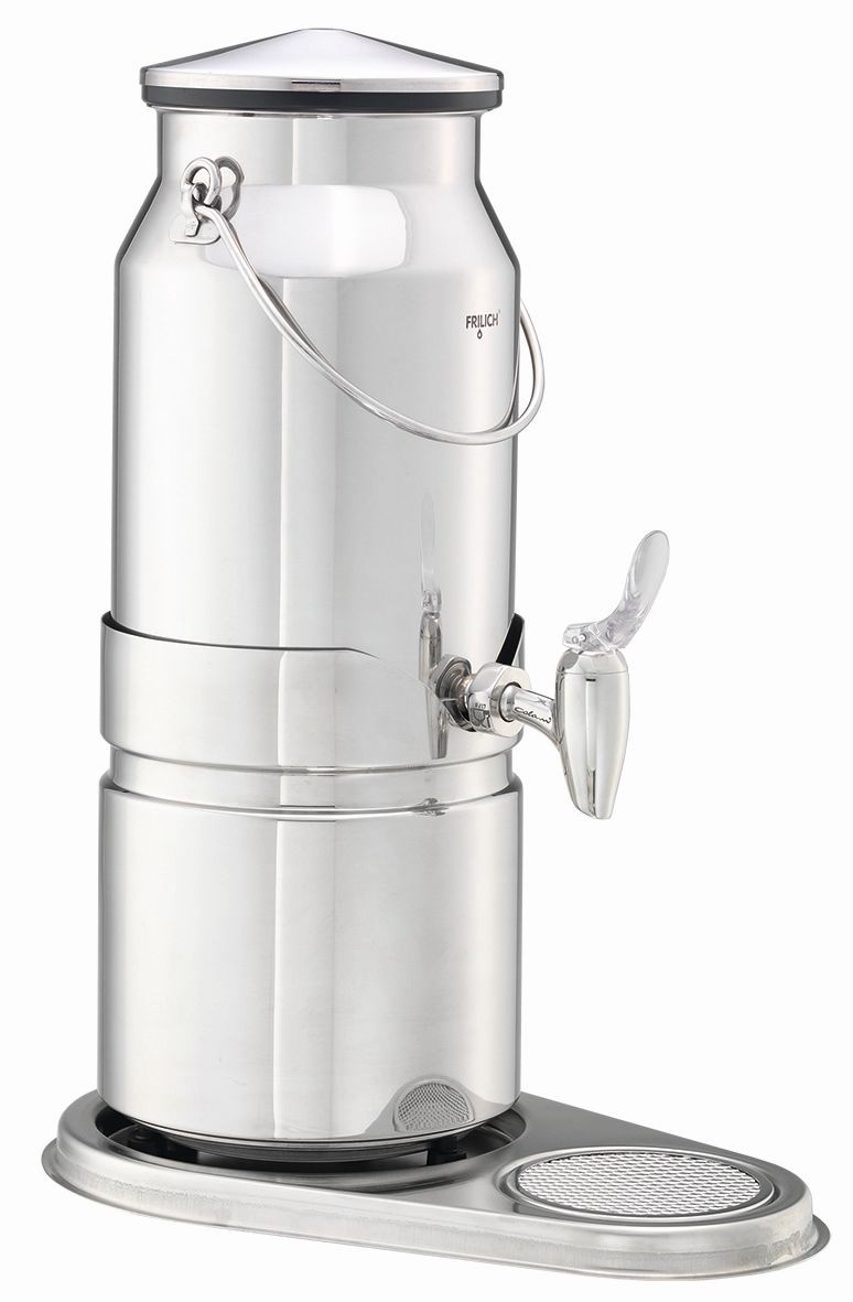 ELEGANCE Milchkanne Aktiv, 5 ltr., Deckelrührsystem, Edelstahl, L: 370 mm, B: 235 mm, H: 495 mm