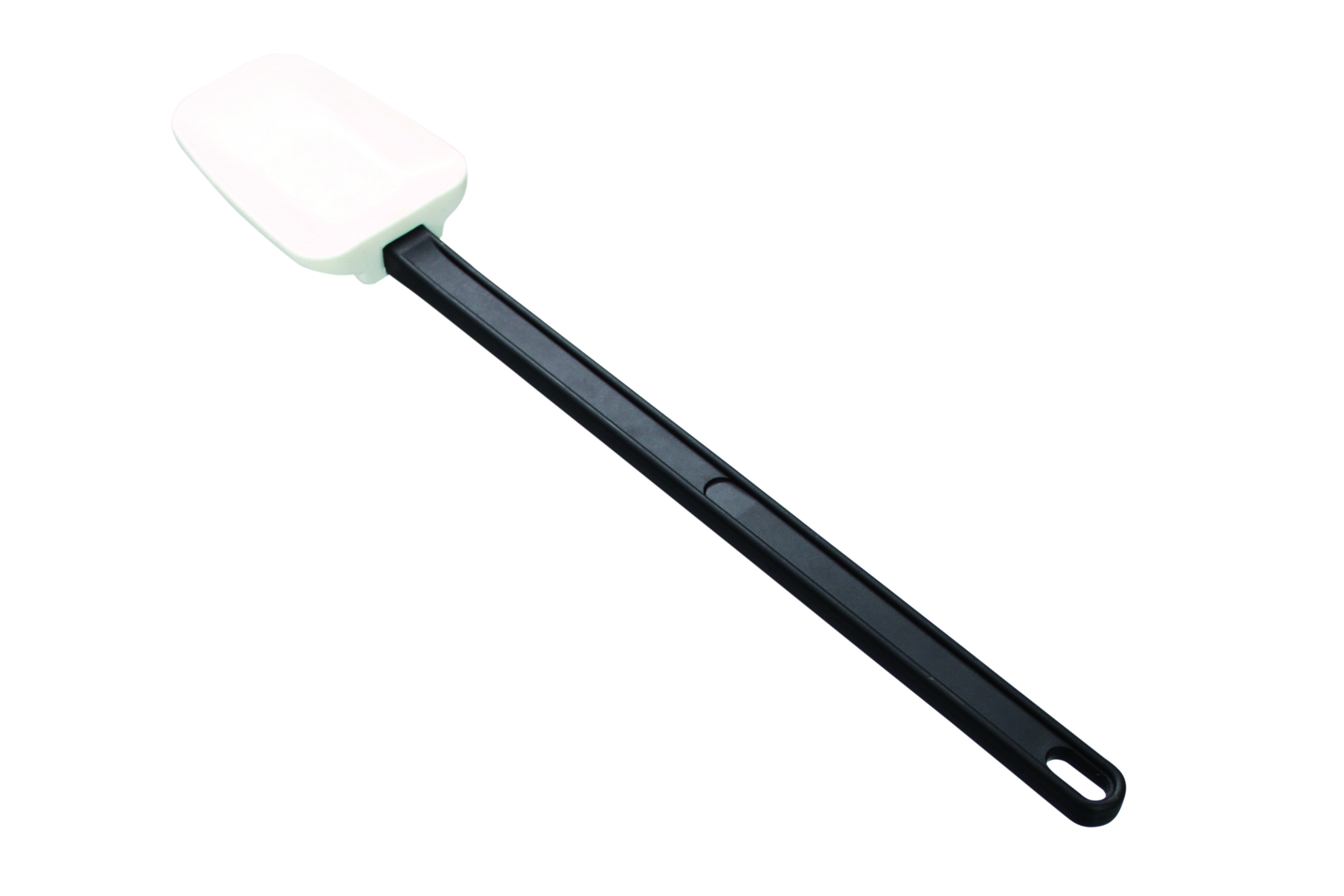 Stielschaber-Löffel weiss/schwarz, L: 450 mm, Schaber:116 x 68 mm