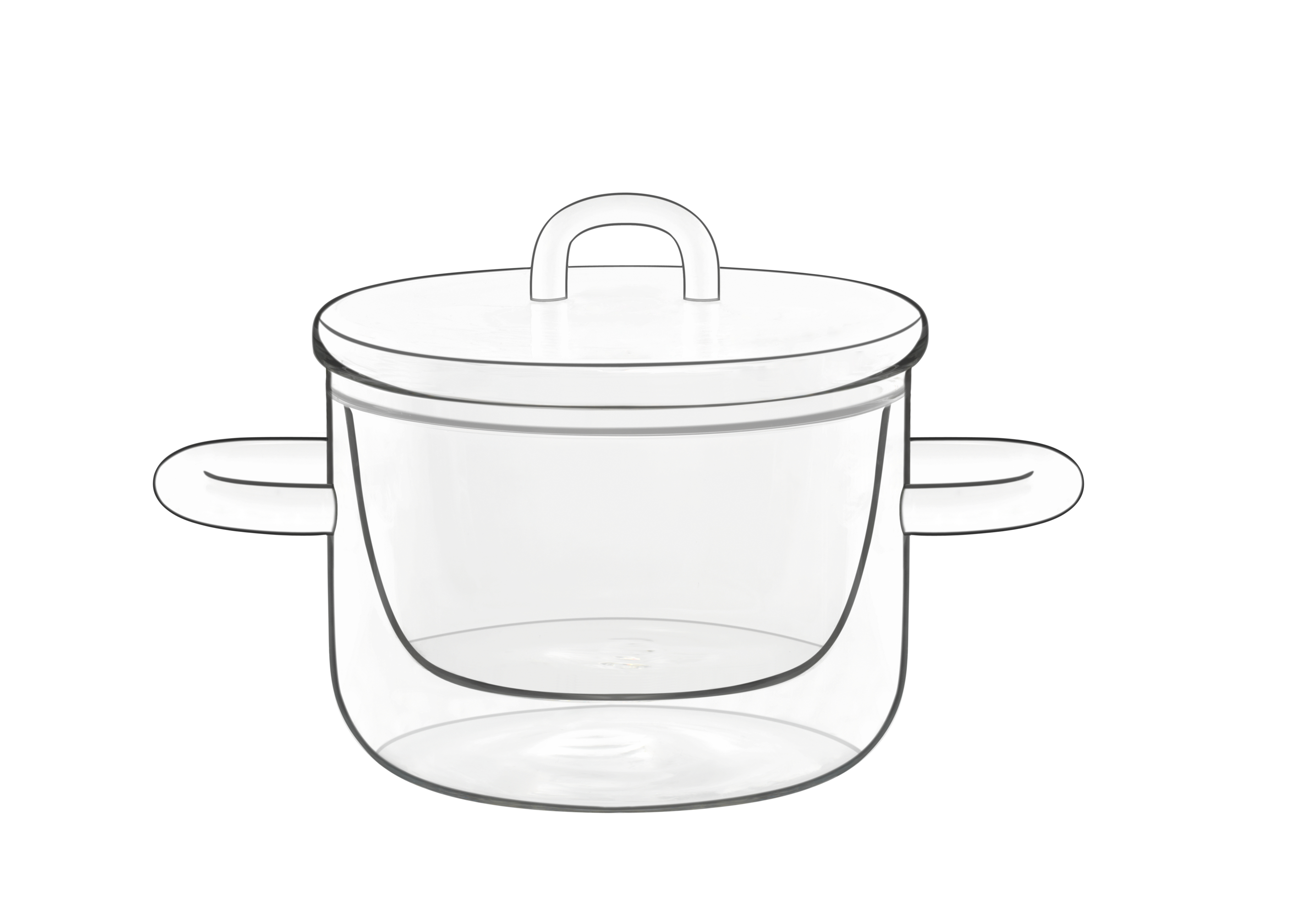 Playground, Glas - Serviertopf mit Deckel klein doppelwandig 9,5 cm/ 025 ltr.