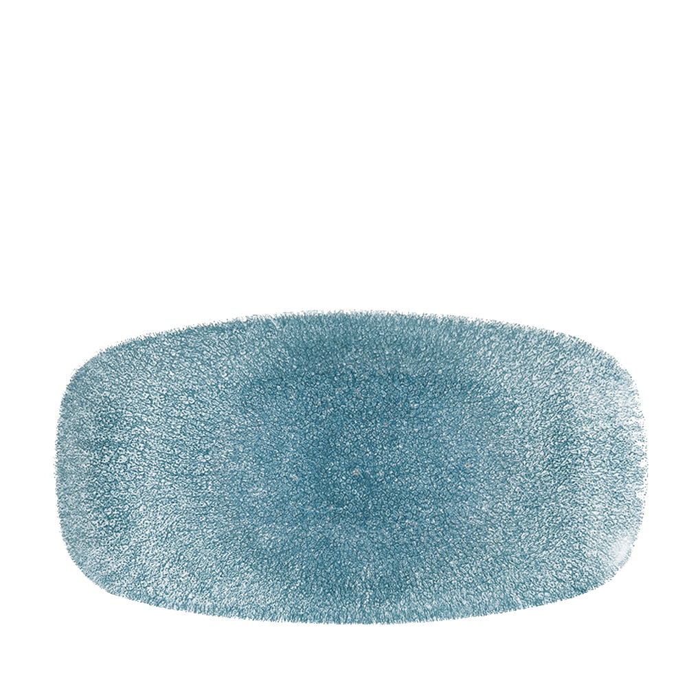 Churchill, Raku : Topaz Blue - Platte rechteckig, 29,8 x 15,3 cm