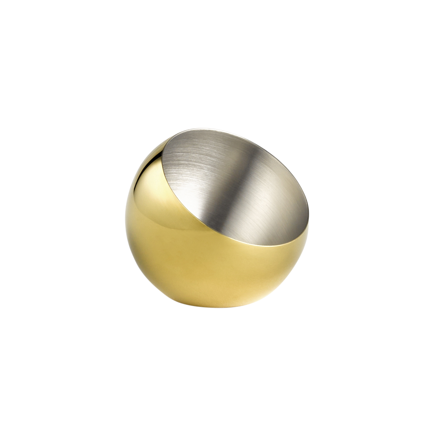 Schale SPHERE, 3er-Set, Edelstahl 18/8, D: 8 cm, H: 7 cm, I: 0,1 ltr., innen: mattiert, aussen: goldfarben