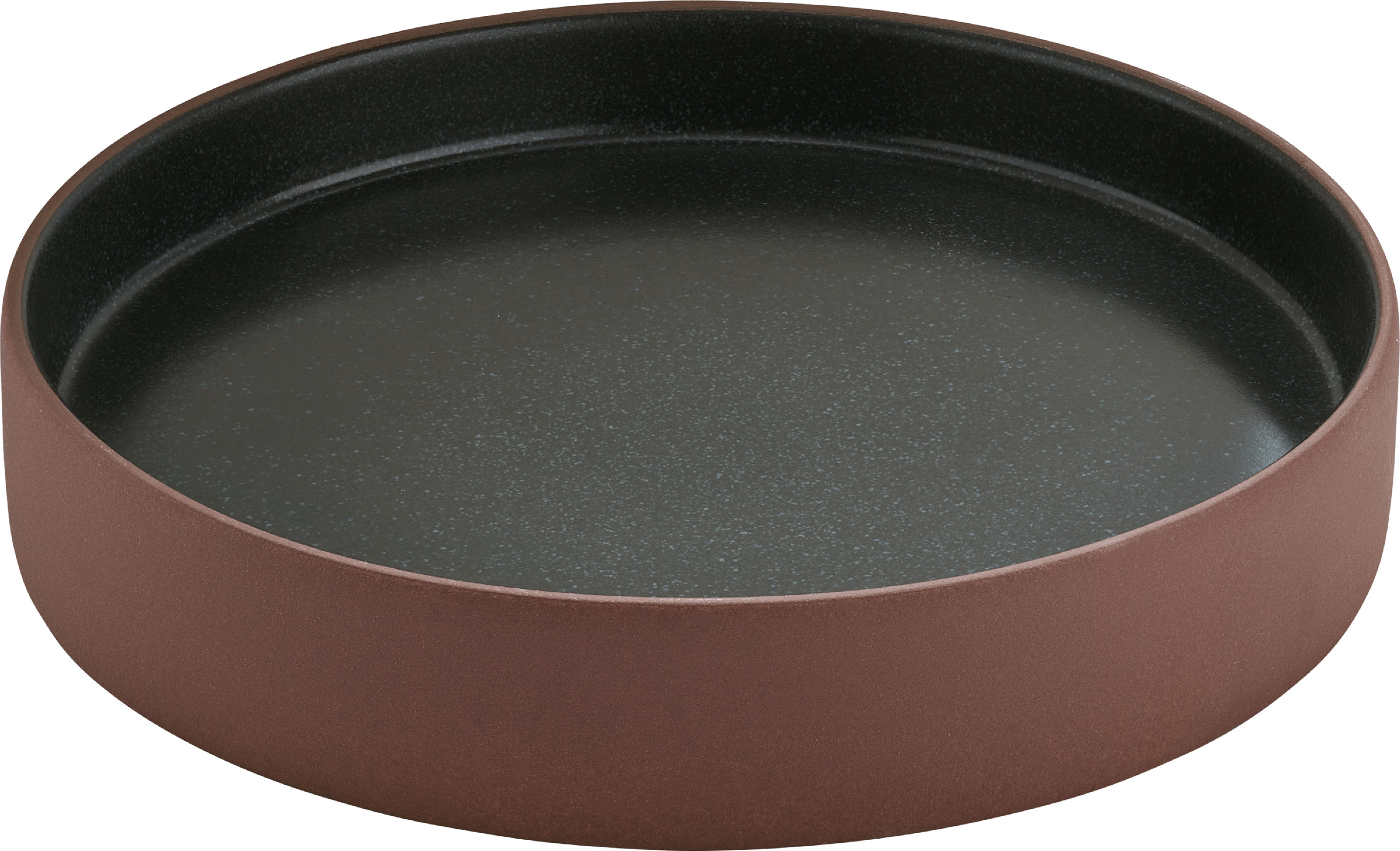 Playground, Steinzeug - 2in1 ARTISAN : Teller braun-schwarz, flach/ tief, 24 x 4,5 cm
