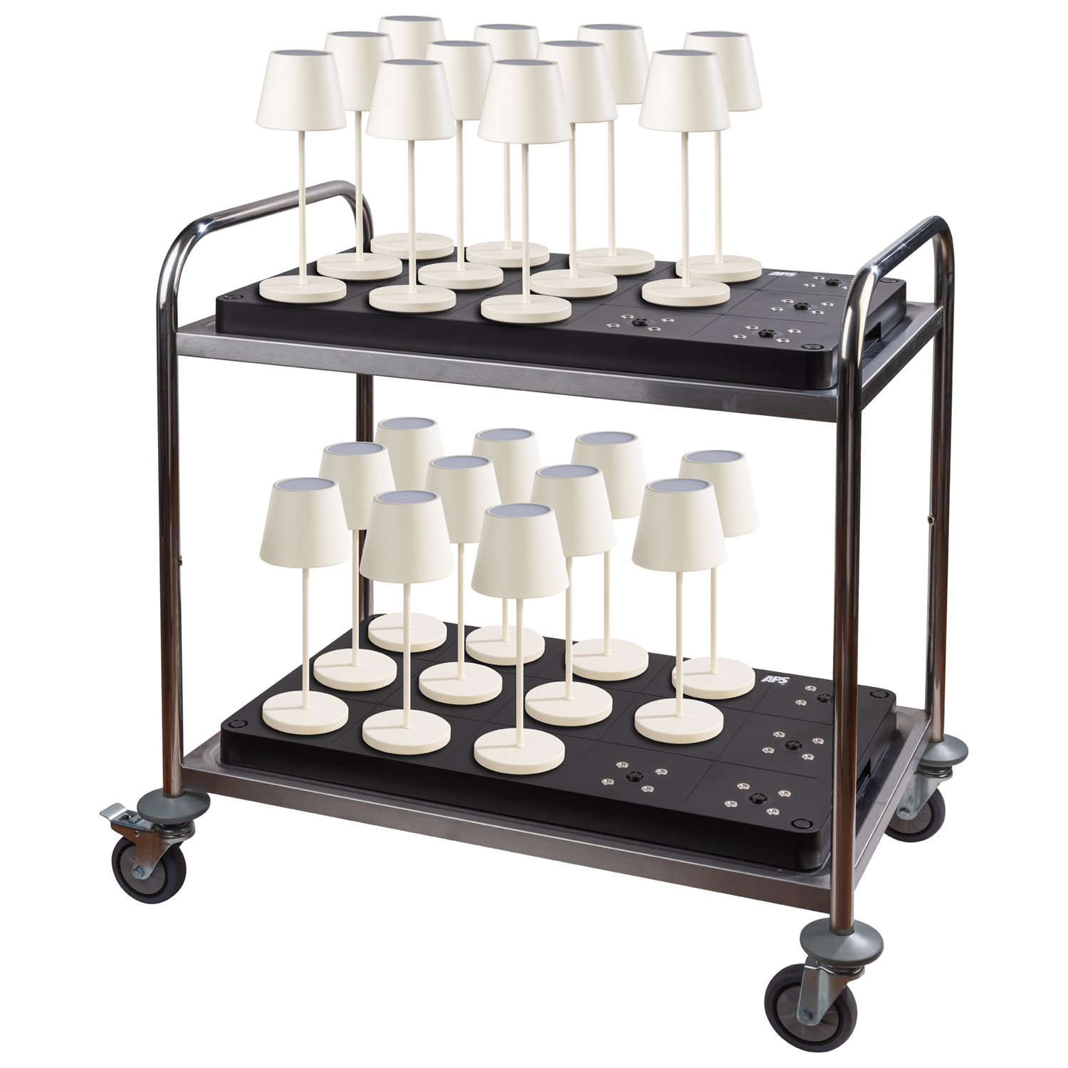 Ladestation 15-fach, ABS, 75 x 43 cm, H: 5 cm, Farbe: schwarz