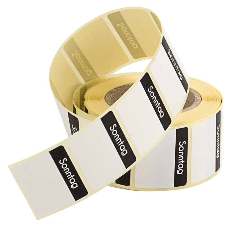 HACCP Etiketten, Sonntag, schwarz, 500 Stück auf Rolle