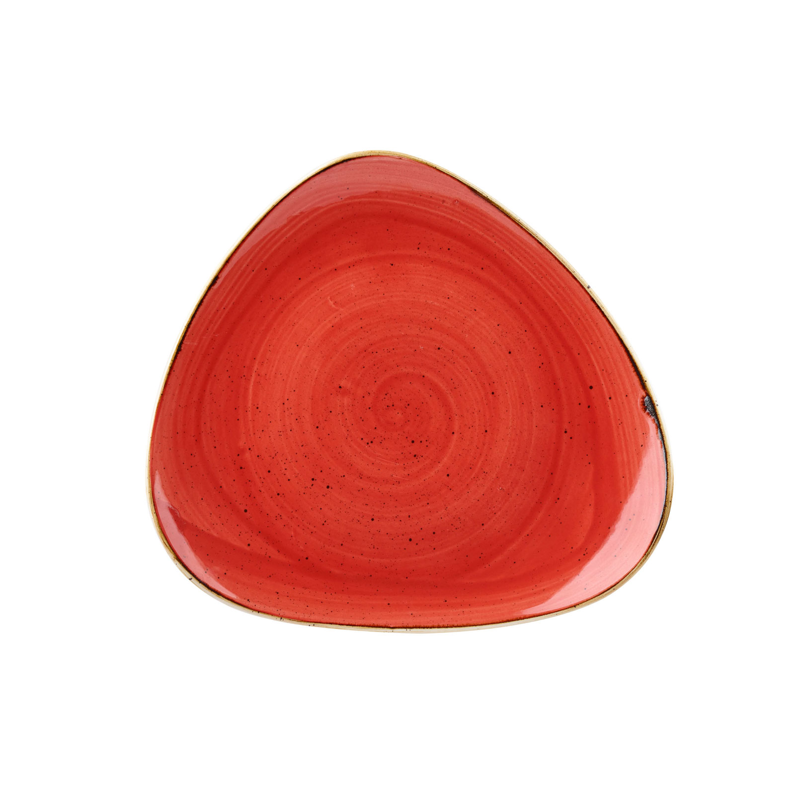 Churchill, Stonecast : Berry Red - Teller flach dreieckig, 24,5 cm