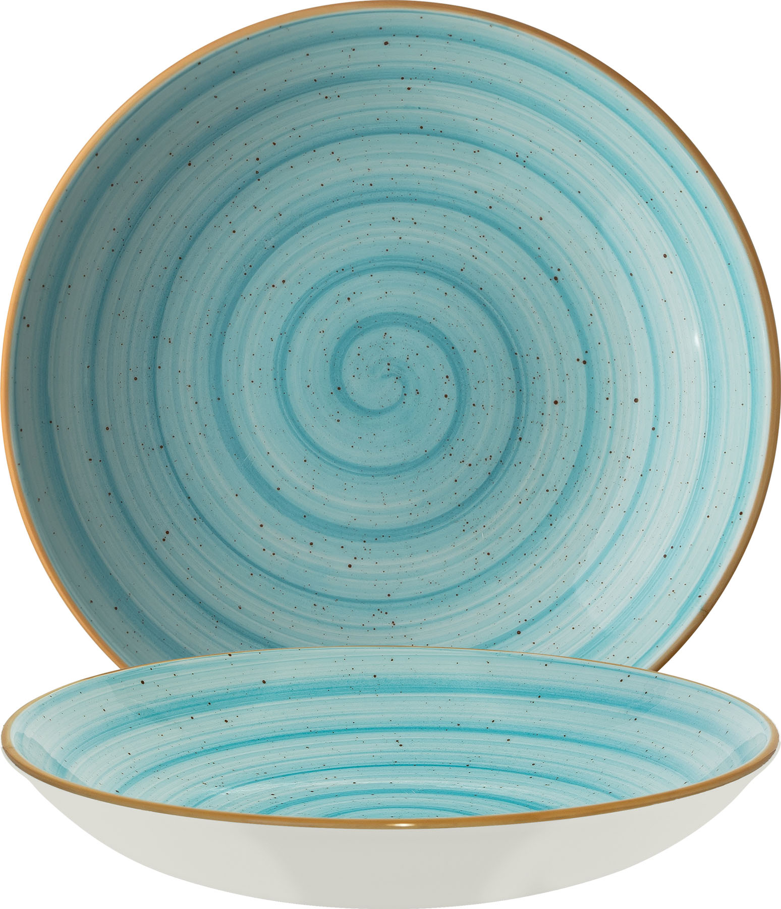 Aura, Aqua : Bloom Teller tief Coup, 23 cm/ 1,0 ltr.