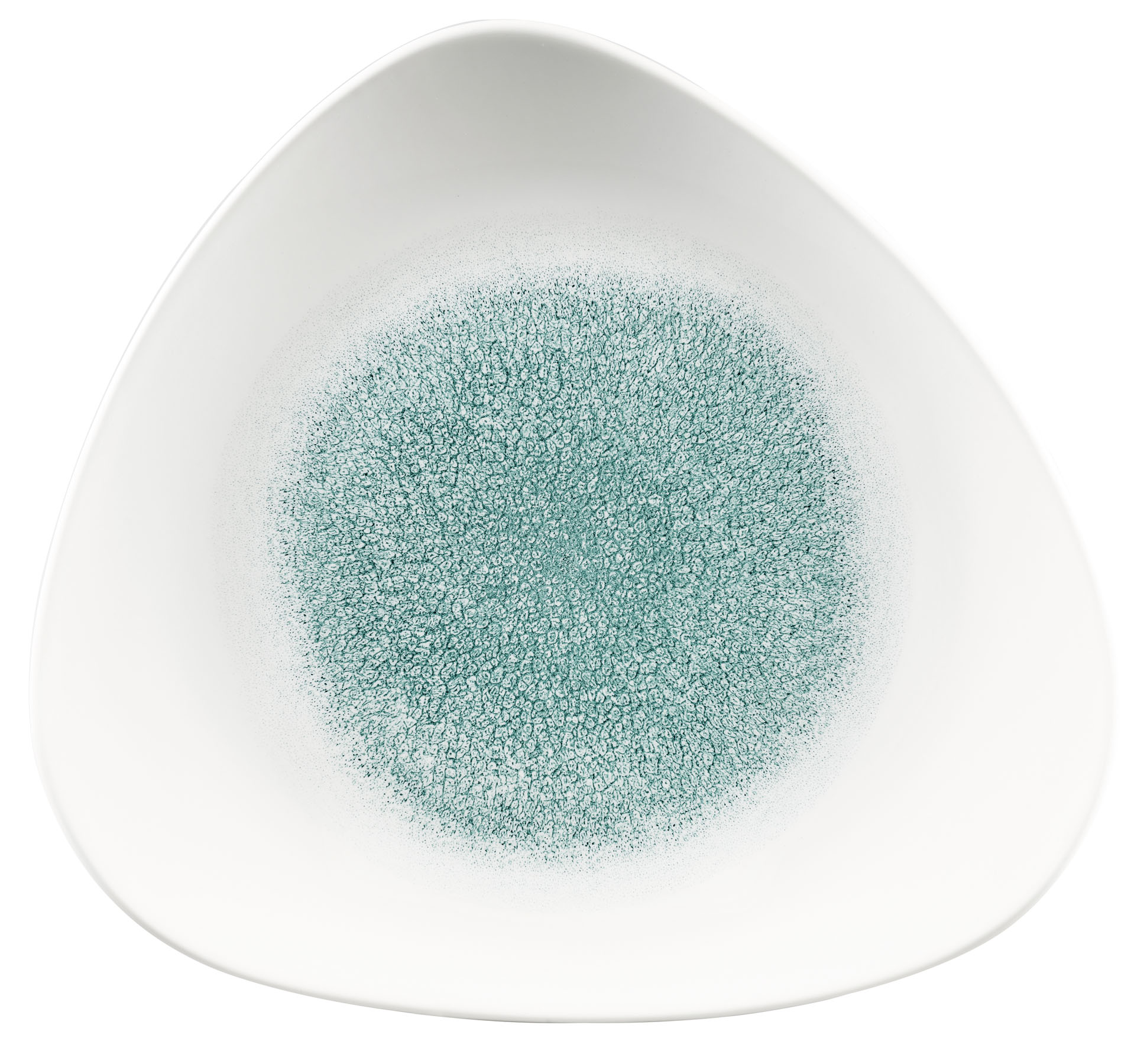 Churchill, Raku : Jade Green - Teller flach dreieckig, 31,1 cm