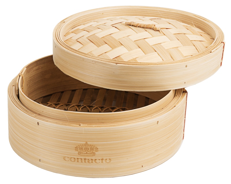 Dampfgarkorb, Bambus, D: 20 cm, H: 9 cm