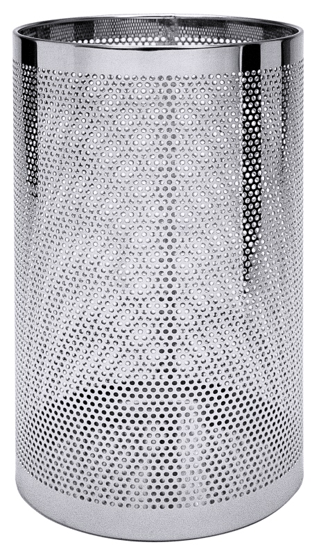 Papierkorb/ Schirmständer, perforiert, Edelstahl, D: 30 cm, H: 55 cm