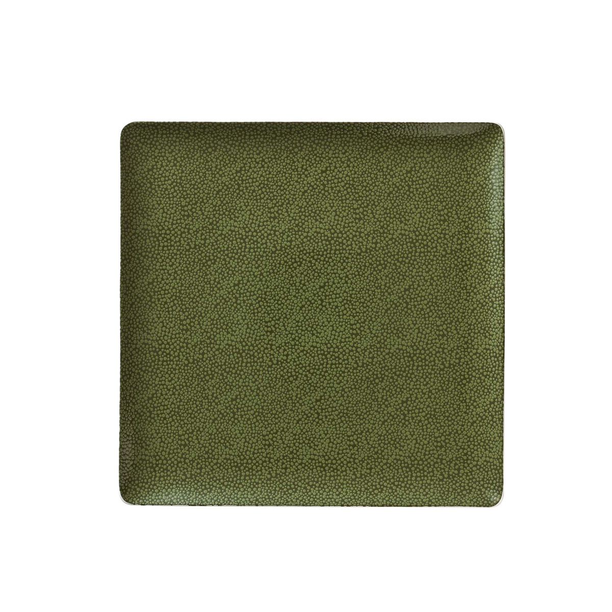 Bauscher, Purity : 425914 Pearls Greens - Teller flach quadratisch Coup, bonewhite, 20 x 20 cm