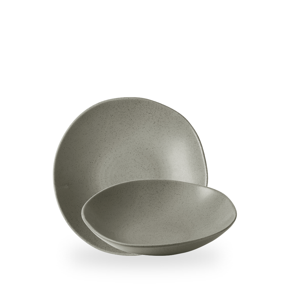 Churchill, Stonecast Natural : Peppercorn Grey - Teller tief Organisch Coup, 22 x 5 cm/ 0,74 ltr.