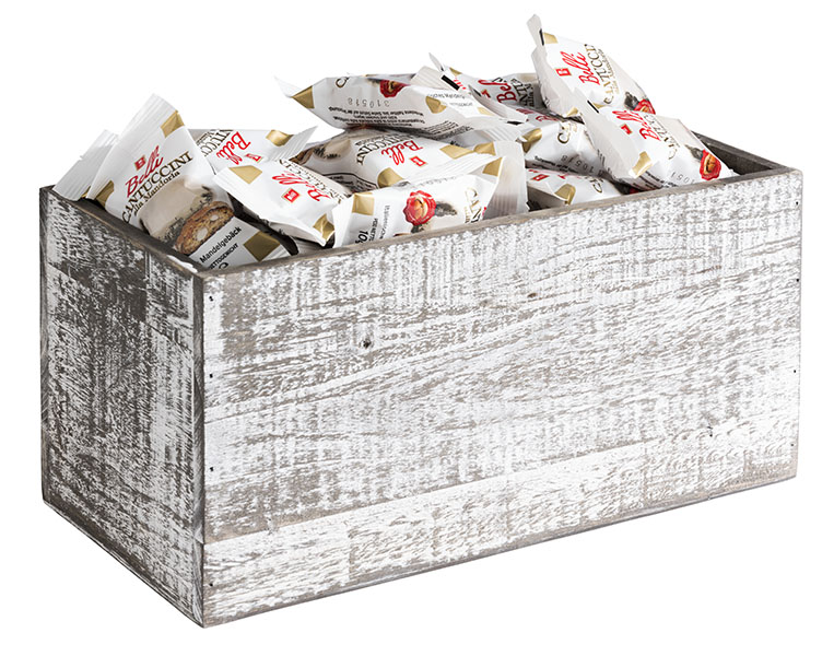 Table Caddy VINTAGE, Tannenholz, 30 x 15 cm, H: 15 cm, Farbe: weiss