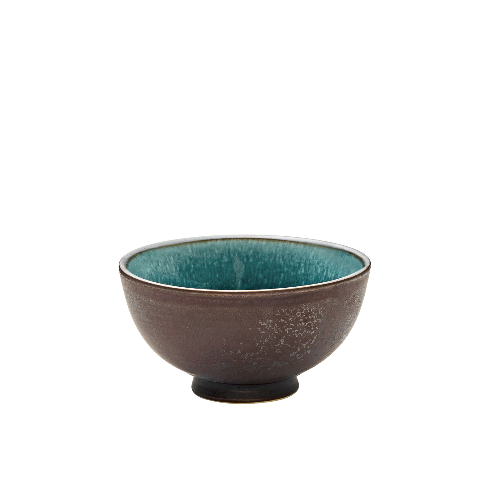 Playground, Steinzeug - Reisbowl, used look, braun/ grün, 12 cm/ 0,27 ltr.