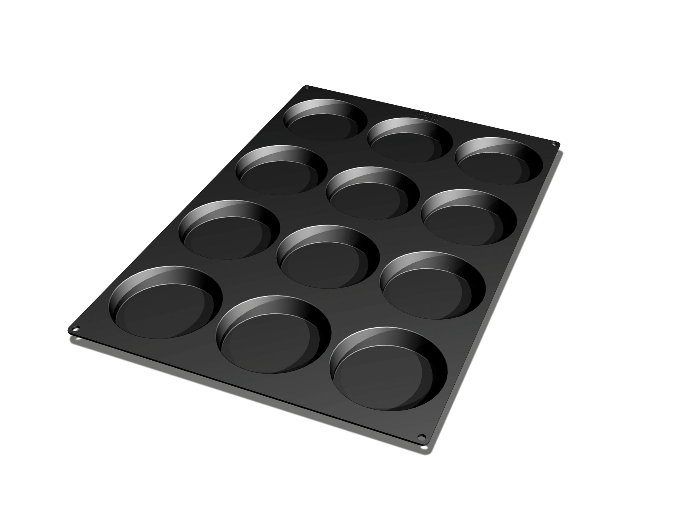 Silikon - Backform 400 x 600 mm, Biskuit, 12 x 120 ml, D: 120 mm, H: 22 mm