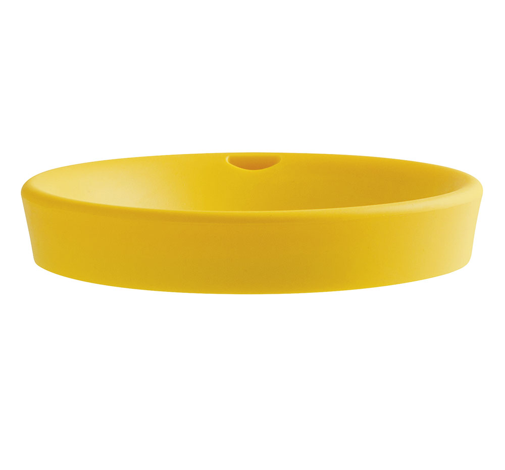 Kahla, Cupit - Becher mit Trinkdeckel 0,35 ltr., Banderole glatt: sunny yellow