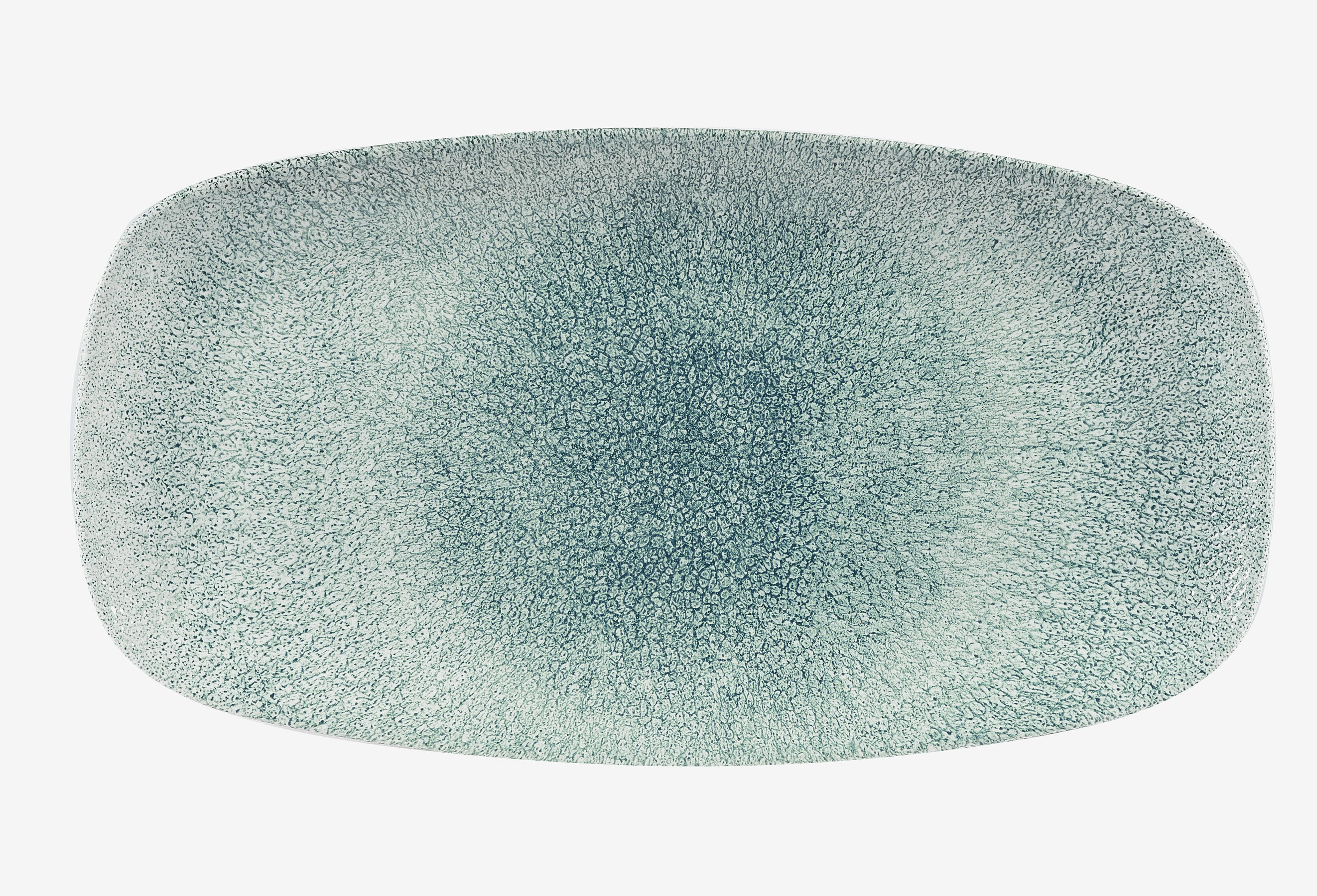 Churchill, Raku : Jade Green - Chefs Platte rechteckig, 35,5 x 18,9 cm