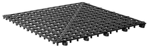 Abtropfmatte 33 x 33 cm, Polypropylen, schwarz, Klick-Verbindung