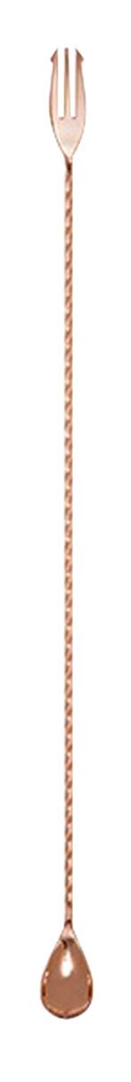 Barlöffel mit Gabel, Edelstahl, kupferfarben, 50 cm, 2 x 4 x 50 cm