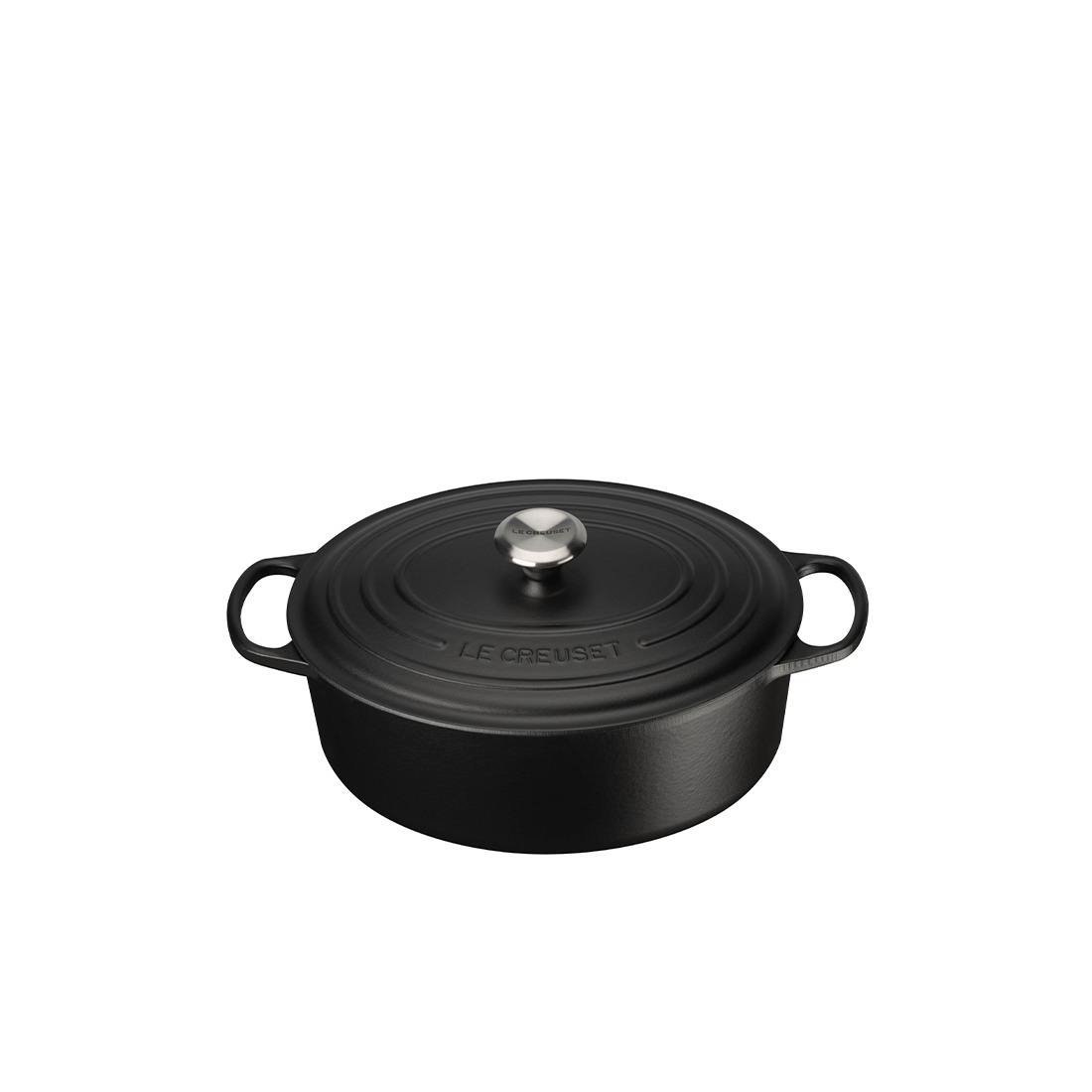 Le Creuset, Gusseisen - Bräter oval Signature, 31 cm/ 6,3 ltr., Fb. Schwarz