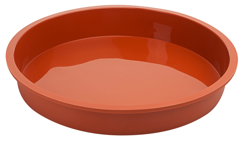 Silikon-Kuchenform, rund, mit Verstärkungsring, D: 26 cm, H: 4,5 cm